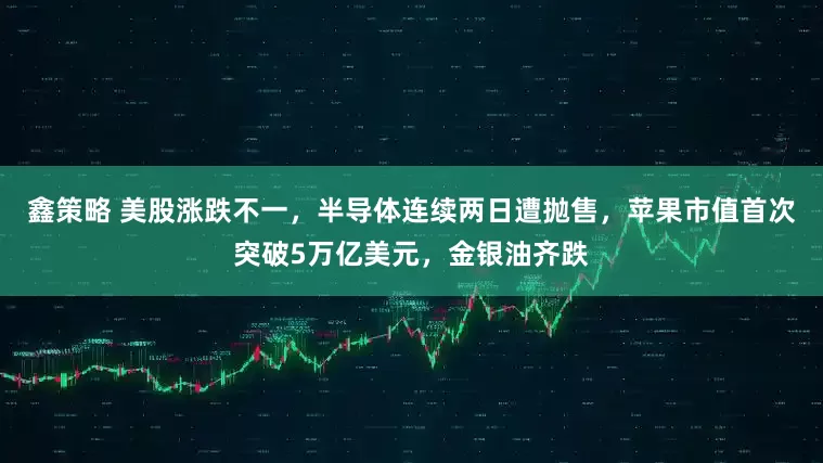 鑫策略 美股涨跌不一，半导体连续两日遭抛售，苹果市值首次突破5万亿美元，金银油齐跌